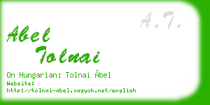 abel tolnai business card